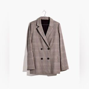 Madewell Caldwell Double Breasted Blazer in Menswear Plaid